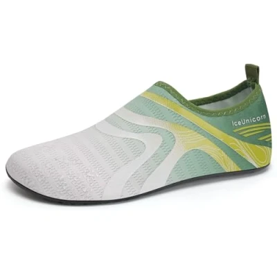 Abbildung von IceUnicorn Badeschuhe Damen Strandschuhe Herren Barfuss Socken Schwimmschuhe Aquaschuhe Wasser leich(342Grün,40/41EU)