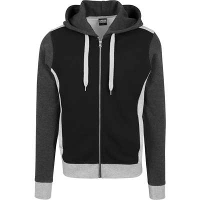Abbildung von Urban Classics Sweatjacke, Herren, Größe: Small, Black/grey/charcoal