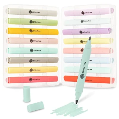 Abbildung von OfficeTree Marker Mini Twin Pastell Farben (wp), (Set 16 tlg)
