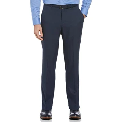 Abbildung von Perry Ellis Herren Portfolio Performance Dress Pant, Modern Fit, Non Iron, Flat Front Stretch (Waist Size 30 42) Klassische Hose, Mood Indigo, 34W / 32L