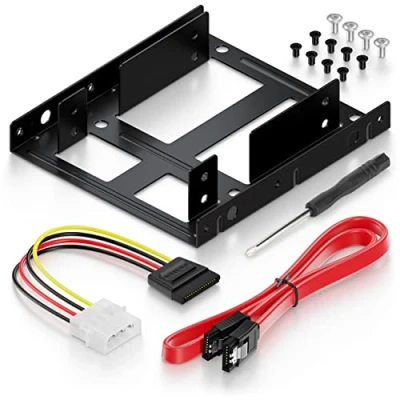 Abbildung von deleyCON Festplatten Einbaurahmen 2,5&quot; Festplatte SSD auf 3,5&quot; Adapter