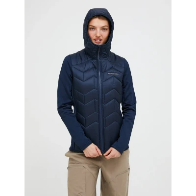 Abbildung von Peak Performance Elevate Liner Hybrid HOOD Outdoorjacke, Damen, Größe: Medium, Dunkelblau