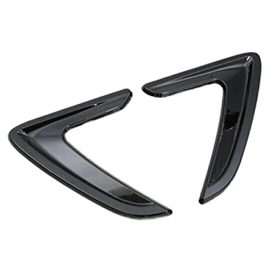 Abbildung von Heckflügel Auto Aufkleber ABS Carbon Side Air Vent Cover Trim Fender 1 Paar Für B&amp;MW E46 E90 F31 F30 320Li 3 Series 2012 2016 PONNYC(Schwarz)