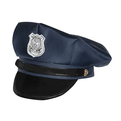 Abbildung von Boland Polizei Kostüm US Polizeimütze, Größenverstellbare Mütze der &#039;Special Police&#039;