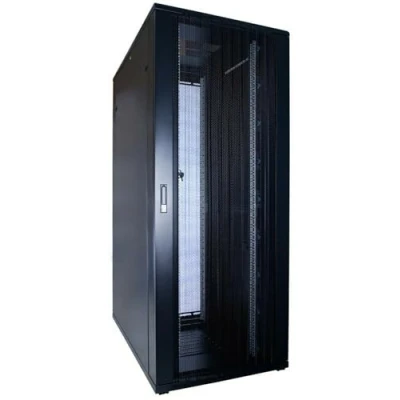 Abbildung von DSIT 42HE 19 Zoll Serverschrank mit perforierten Türen (BxTxH) 800 x 1200 2000mm Schwarz Traglast kg