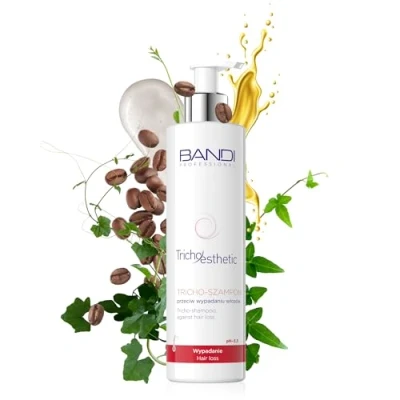 Abbildung von Tricho Shampoo gegen Haarausfall: Stärkt Haar von Wurzeln bis Spitzen. Reinigt, nährt, fördert Wachstum. Macht stärker, flexibler, glänzender und resistenter Schäden.