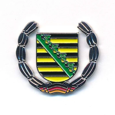 Abbildung von hegibaer Sachsen Wappen Deutschland Dresden Leipzig Flagge Edel Pin Anstecker 0931