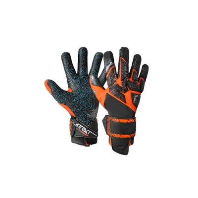Abbildung von Reusch Attrakt Fusion Carbon 3D griffige Torwarthandschuhe Herren und Frauen FuÃŸballhandschuhe für Erwachsene geeignet alle Wetterbedingungen Spielfeldoberflächen, schwarz orange, 8,5