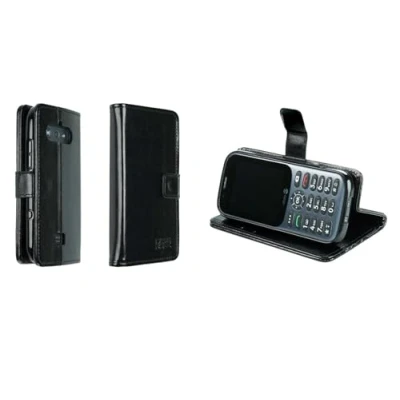 Abbildung von caseroxx Handy Hülle Tasche kompatibel mit Doro 730X / 780X Bookstyle Case Wallet in schwarz