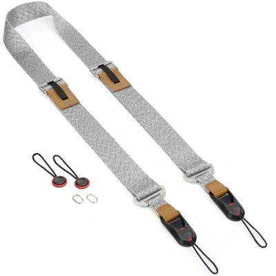 Abbildung von Sunya Kameragurt mit Schnellverschluss. Hergestellt aus fortschrittlichem Nylon, einhändige Einstellung, kompatibel allen Kameras, max. Belastung 90 kg