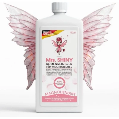 Abbildung von Mrs. SHINY Wischroboter Reinigungsmittel mit Magnolienduft streifenfreie Sauberkeit &amp; schnelles Trocknen Bodenreiniger Kompatibel allen Saugwischern 750ml