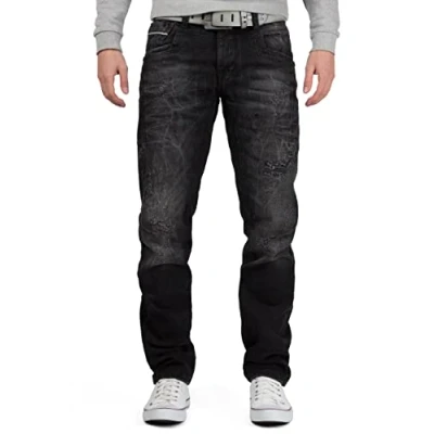 Abbildung von Cipo &amp; Baxx Destroyed Jeans Freizeit Hose BA CD104 Black W38/L32 (1 tlg) Blau mit Effekten