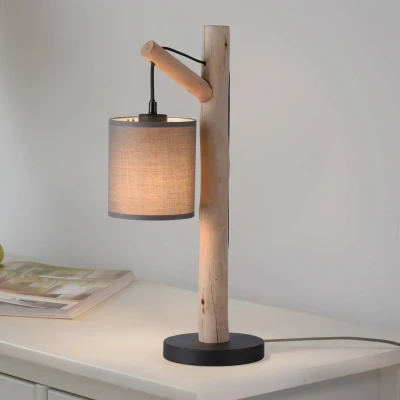 Abbildung von Tischleuchte GREEN TRIBU, 1x E27/10,00Watt max., Eukalyptusholz, Taupe