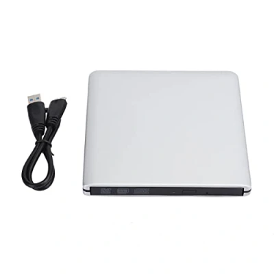 Abbildung von ciciglow Externes DVD Laufwerk, USB 3.0 Slim Tragbares CD/DVD +/ RW Laufwerk/DVD Player für Laptop CD ROM Brenner Kompatibel mit Desktop PC Windows (Silber)