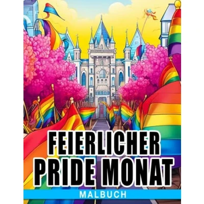 Abbildung von Feierlicher Pride Monat Malbuch: Ein LGBTQ Ausmalbuch zur Feier der Liebe mit lustigen Zitaten und inspirierenden Bestätigungen für Jugendliche Erwachsene zum Spaß haben Entspannen