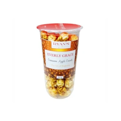 Abbildung von Everly Grace Popcorn Cinnamon Apple Crunch, 60 g Popcornbecher mit Äpfeln und Zimt aus unserer Manufaktur in Augsburg