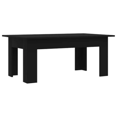 Abbildung von vidaXL Couchtisch Modern Beistelltisch Wohnzimmertisch Kaffeetisch Sofatisch Teetisch Telefontisch Tisch Schwarz 100x60x42cm Holzwerkstoff