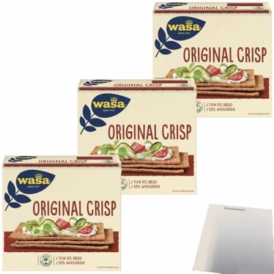 Abbildung von usy Bundle für Wasa Knäckebrot Crisp Original 3er Pack (3x200g Packung) + Block