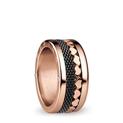 Abbildung von BERING Austauschbar Ringkombination für Damen in Rosé Gold &amp; Schwarz mit einzigartigem Twist Change System, Yangtze