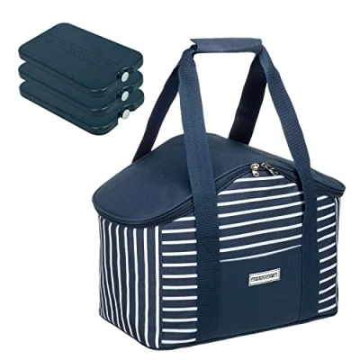 Abbildung von anndora Picknickkorb Kühltasche mit Tragegriff + 3 Kühlakkus
