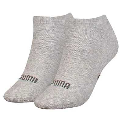 Abbildung von PUMA Damen Sneaker Socken 4er Multipack Schwarz Weiss Grau Rosa 35 38 39 42 Baumwolle, Größe:35 38, Packgröße:4 Paar, Farbe:Grey Melange (003)