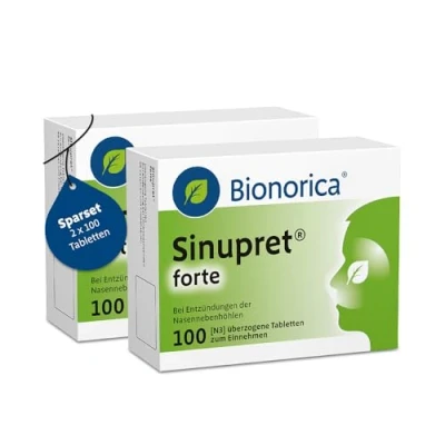 Abbildung von Sinupret forte Pflanzlicher Schleimlöser bei Entzündungen der Nasennebenhöhlen Doppelpack zum Sparpreis (2x100 Tabletten)