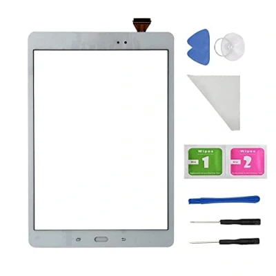 Abbildung von Neues Touchscreen Digitizer Glas für Samsung Galaxy Tab A 9,7 Zoll SM T550 T551 T555 (ohne LCD) mit Klebstoff und Werkzeug (Weiß)