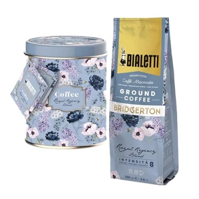 Abbildung von Bialetti gemahlener Kaffee Bridgerton, Dose + Beutel 250 g, Royal Regency Geschmack