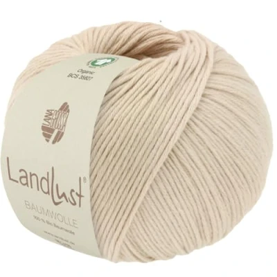Abbildung von LANA GROSSA Landlust Baumwolle GOTS 0015 beige Häkelwolle, 115 m