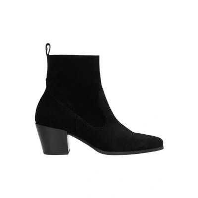 Abbildung von WOJAS Damen Cowboystiefel mit Niedrigem Schaft, Stiefeletten aus Spaltvelours, Reißverschluss, 55148 61 Schwarz, Gr. 40