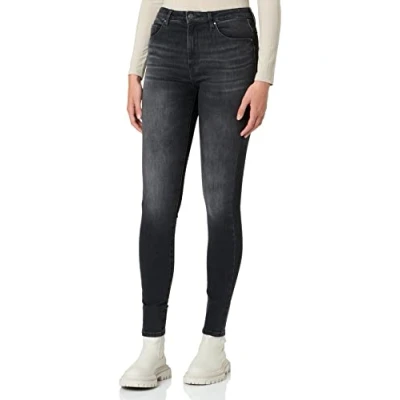 Abbildung von ONLY Damen Onlroyal Hw Skinny Dnm Pimbox Jeans, Washed Black, M / 32L EU