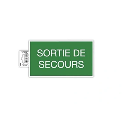 Abbildung von Exacompta 67003E Notausgang Klebeschild 20x11cm Grün aus UV beständigem PVC Hinweisschild Schilder Warnhinweis Sticker Aufkleber Türschild