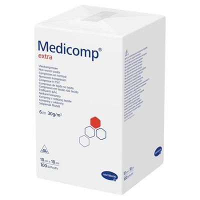 Abbildung von Medicomp Extra Kompressen 10x10 cm unsteril