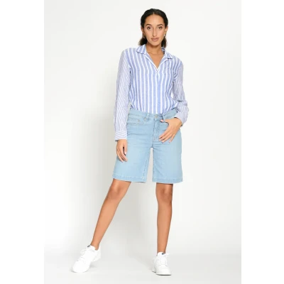 Abbildung von Gang Carlotta Bermuda Jeans Shorts, Damen, Größe: 26, Easy light blue