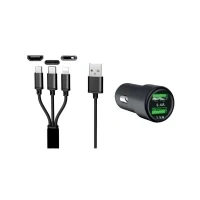 Abbildung von Dual USB Auto Ladegerät 3IN1 12/24V / 1,5A 3,4A