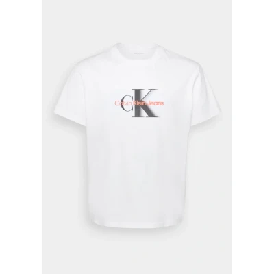Abbildung von Calvin Klein Jeans PLUS Monologo Shift TEE Tshirt print, Herren, Größe: 6XL, Bright white
