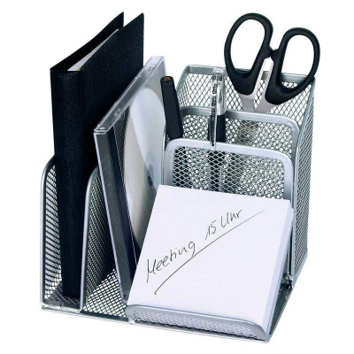 Abbildung von WEDO Schreibtisch Organizer 15,8 x 13,5 14,5 cm silber