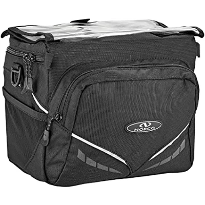Abbildung von Norco Canmore Lenkertasche ISO Fahrradtasche (Schwarz) Fahrradzubehör
