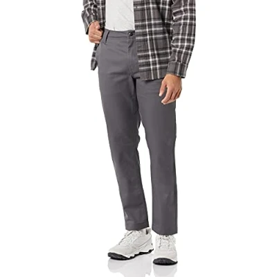 Abbildung von Amazon Essentials Herren Schmutzabweisende Und Knitterfreie Stretch Arbeitshose In Schlanker Passform, Grau, 30W / 32L
