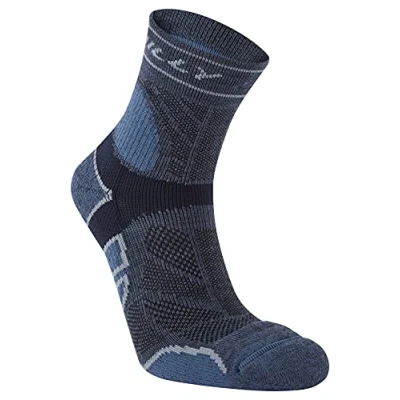 Abbildung von Hilly Unisex Trail Fußkettchen maximale Dämpfung Laufsocke, Marineblau/Marineblau, L