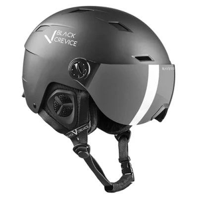 Abbildung von BLACK CREVICE Skihelm mit Visier Kirchberg schwarz, S (51 53cm)…
