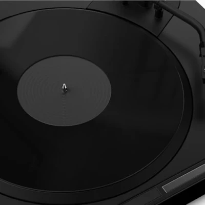 Abbildung von Plattenspieler Matte, Schallplatten Slipmat, Acryl Platte, Vinyl Rutschmatten (Schwarz)