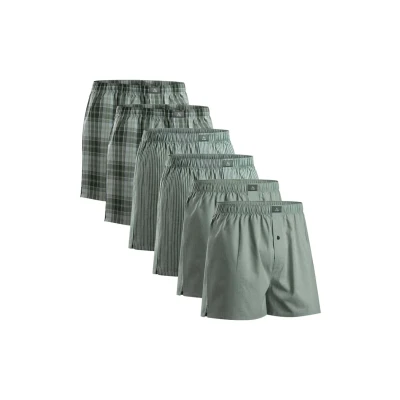 Abbildung von DANISH ENDURANCE American Boxershorts (4er 6er Pack), 100% Bio Baumwolle Herren Boxershorts, Weich, Atmungsaktiv, für &amp; Jungen Grün/Streifen Mix 3XL