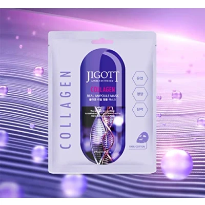 Abbildung von JIGOTT COLLAGEN REAL AMPOULE MASK 27ml 10 Stück