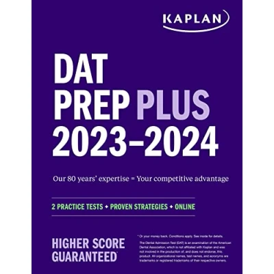 Abbildung von DAT Prep Plus 2023 2024: 2 Practice Tests + Proven Strategies Online (Kaplan Test Prep)