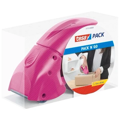 Abbildung von tesa Klebeband tesapack Abroller (Packung, 1 St) Packbandabroller für sicheres Verpacken Packband bis 48 mm