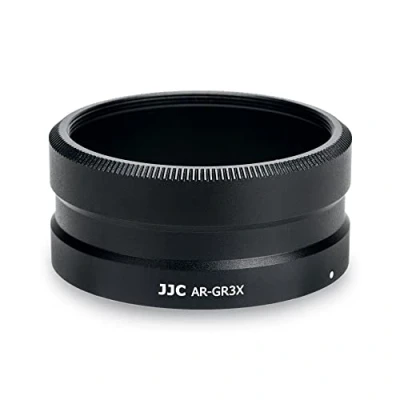 Abbildung von JJC Objektivadapter GA 2 für RICOH GT Tele Konvertierungsobjektiv auf GR IIIx Kamera, ersetzt RIC. Objektivadapter, 49 mm Filter kompatibel