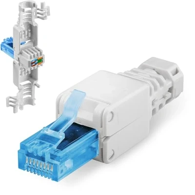 Abbildung von goobay 59227&quot; Cat 6a UTP RJ45 Netzwerk Stecker werkzeugfreie Montage weiß
