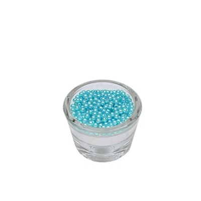 Abbildung von 200 Perlen 4mm türkis 340 // Kuststoff Bastelperlen Drahtsterne Wachsperlen Perlenkette