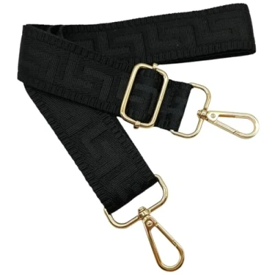 Abbildung von Verstellbarer Schultergurt für Taschen Schwarz, Taschengurte zum Wechseln, Taschengurt Breit mit Karabiner Gold, 80 130 cm Tragegurt Tasche Damen Schulterriemen, Handtasche, 3.8cm, 1301
